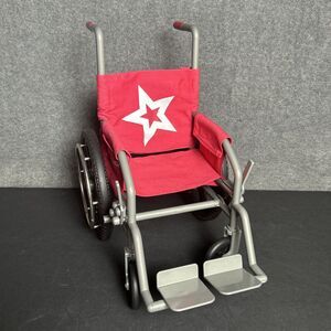 American Girl Doll Wheelchair Berry Red White Star Retired AG Accessories